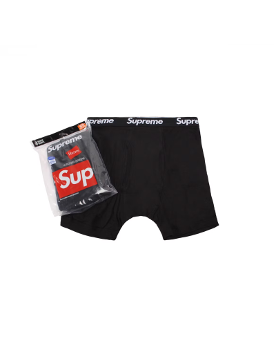 Supreme Hanes Boxer Briefs (4 Pack) "Black"