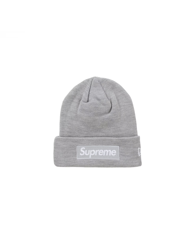 Supreme New Era Box Logo Beanie (FW24) "Heather Grey"